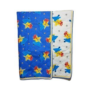 HANDCRAFTED Baby Blanket Elmo Cookie Monster 43.5 x 36 Nursery Throw Lovey Comfy